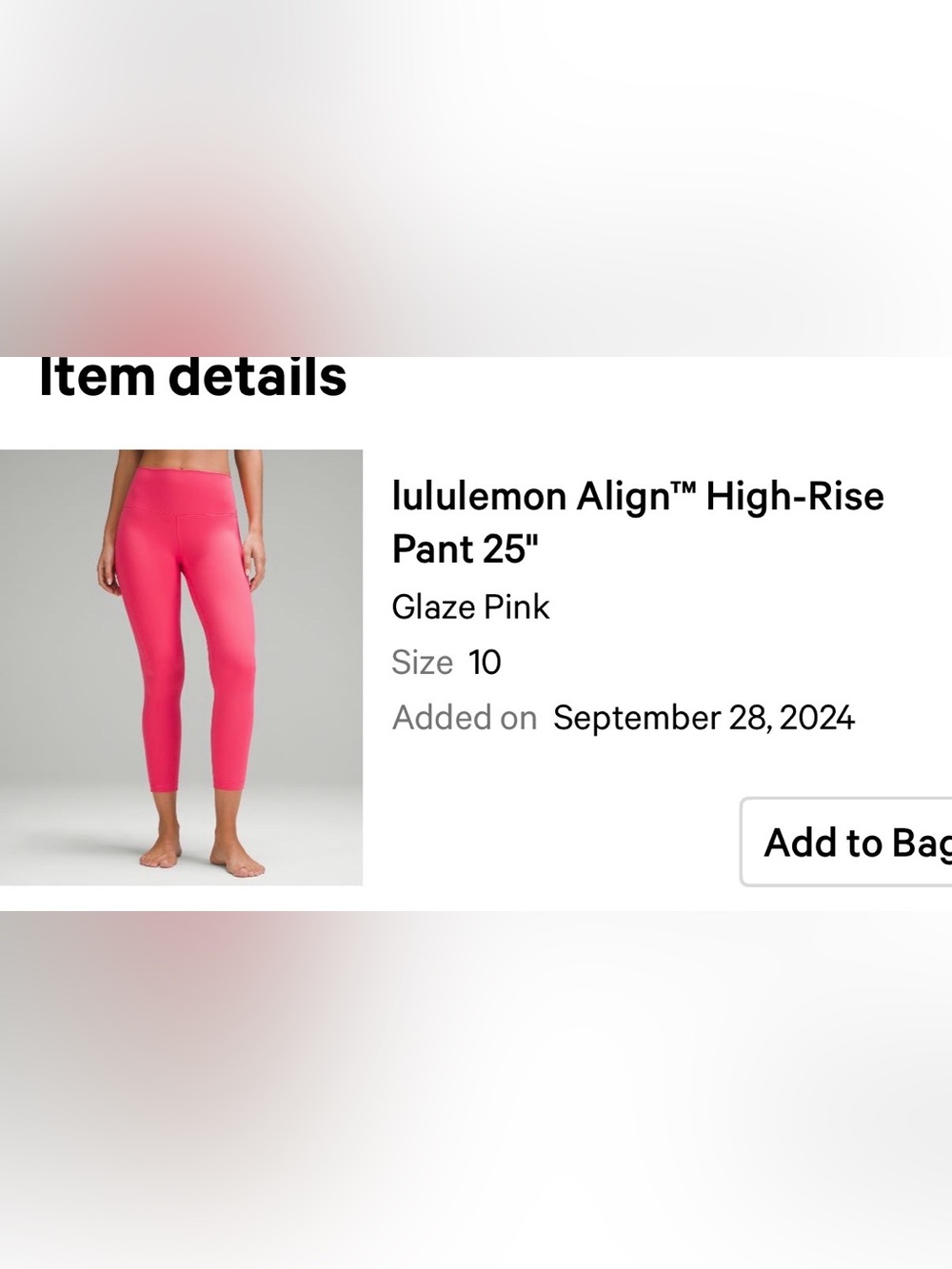 lululemon athletica Align High-Rise Leggings - Glaze Pink